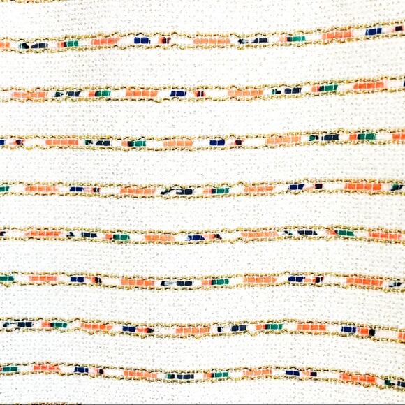 Francescas Quinn tweed striped shift dress cream Small EUC - Picture 8 of 14